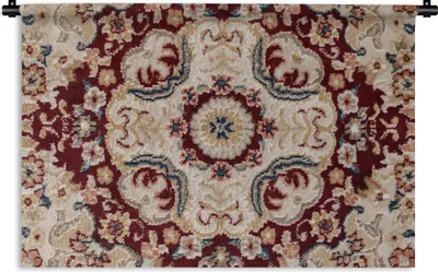 Produktbild von MuchoWow® Wandteppich Wandbehang Muster - Teppich - Rot - Braun 120x80 cm Tapisserie Dekoration Wandtuch - Wanddekorationen - Wandtücher
