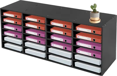 Zdjęcie produktu dla 26 przegródek 6 półek półka na dokumenty organizer na biurko 100*30*42cm