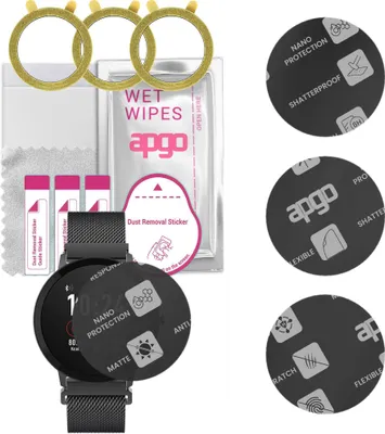 Produktbild von apgo 3 Stück Schutzglas, Matt, kompatibel mit Forever ForeVive SB-320 Smartwatch, Hybrid 8H, Ersatz für Hartglas, Displayschutzglas, Bildschirmschutz, Displayschutz, kratzfest