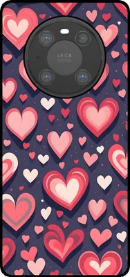 Produktbild von Smartphonica Telefon Fall geeignet für Huawei Mate 40 Pro mit Herzen Impressum - TPU Backcover Fall mit Herz-Design