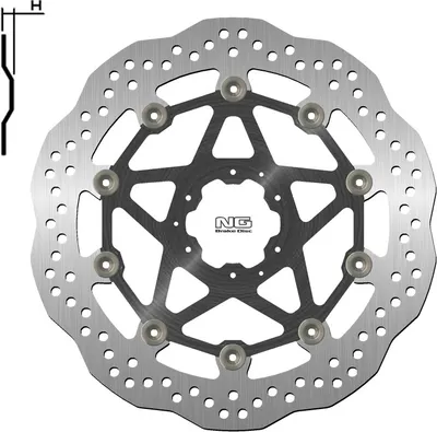 Zdjęcie produktu dla NG BRAKES Bremsscheibe Wave schwimmend