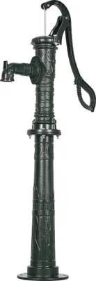 Image de Pompe à main pour puits, hauteur de refoulement maximale de 6 mètres, pompe à eau manuelle antique en fonte avec socle surélevé, raccord NPT 1-1/4 pouce, installation facile, pour jardin extérieur, étang, cour, ferme, espace vert