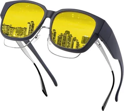Zdjęcie produktu dla Okulary nocne poprawiające widoczność – polaryzacyjne – antyrefleksyjne – idealne do jazdy samochodem w nocy