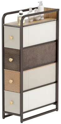 Image de Commode de rangement, armoire de rangement en tissu non tissé