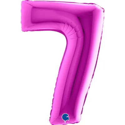 Produktbild von Riesenzahl Folienballon 40"/102cm | Lila #7