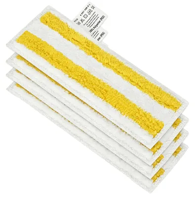 4 Ersatztücher für Kärcher EasyFix SC2-SC5 Dampfreiniger, Mikrofaser, gelb