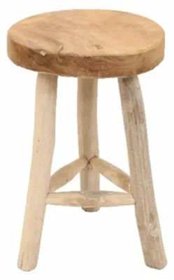 Produktbild von Hocker Sitzhocker Schemel Dreibein Teakholz 45x30cm 800659