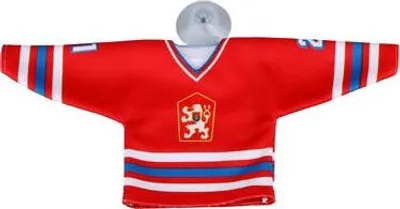 Image de Réplique de la minirobe de hockey de la Tchécoslovaquie de 1976, rouge