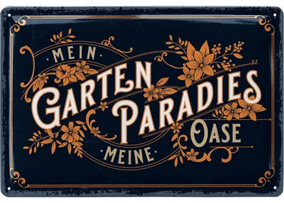 Produktbild von Blechschilder Garten Schild mit Spruch- nostalgische Dekoration als Gärtner Geschenke oder für Mama zum Muttertag - retro Deko Metallschild