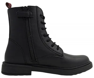 Imagen del producto de Zapatos Geox Eclair para niña, botines con cordones, color negro, ideales para viajes
