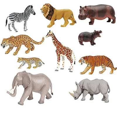 Produktbild von Safari Wilde Tiere 10 St. Dschungeltiere Spielfiguren