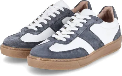 Produktbild von Kaerlek Herren Low Sneaker Weiß Blau Ledermix Größe: 46