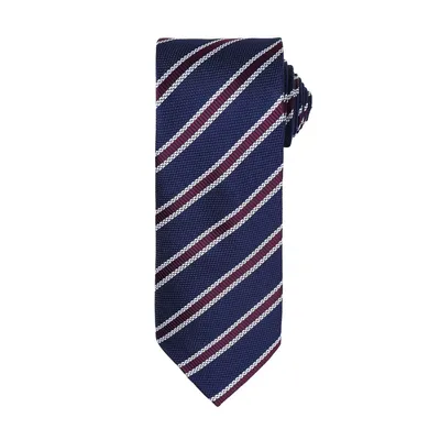 Image de Cravate gaufrée Premier pour hommes (2 pièces/paquet) RW6950 (taille unique) (Bleu marine / Violet)