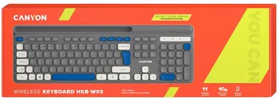 Produktbild von CANYON HKB-W03 Kabellose Tastatur Grau