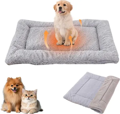 Produktbild von Haustierkissen L, 70 x 93 cm, grau, PV-Fleece und Cord, für Hunde