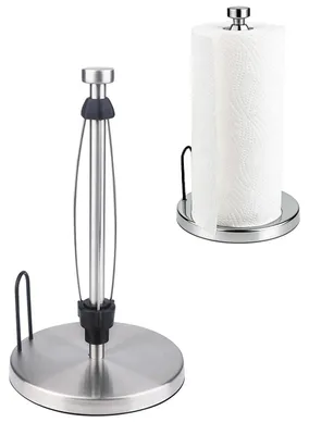 Stehender Keukenrolhalter aus Edelstahl, silber, 1 Stück