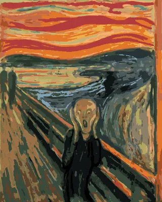 Image de Zuty - Peinture au diamant - LE CRI II (E. MUNCH), 40 x 50 cm, sans cadre et sans tension de la toile