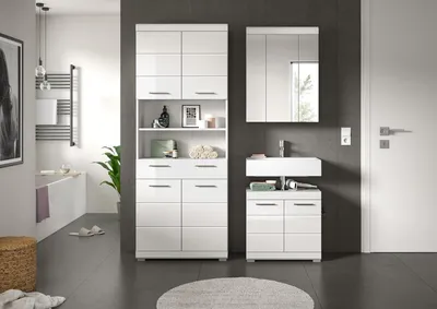 Produktbild von xonox.home Scout Badkombination B/H/T: 149x191x34 cm in weiß Nachbildung