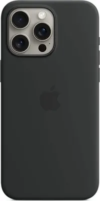 Produktbild von iPhone 15 Pro Max Silikon Case mit MagSafe - Schwarz