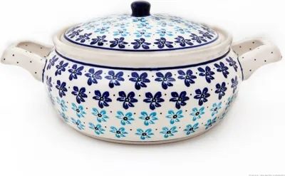 Produktbild von Original Bunzlauer Keramik  flacher 2,0 Liter Rumtopf Einlegetopf Gurkentopf Mehrzwecktopf Keramiktopf im Design 111