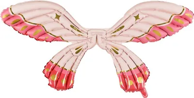 Produktbild von Schmetterlingsflügel Folienballon, Rosa Matt, 102 x 50 cm
