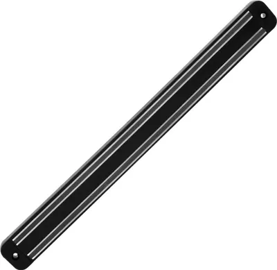 Produktbild von Fackelmann NIROSTA Magnetleiste, Messermagnetschiene aus Kunststoff, Magnetband für Küchenhelfer aus Edelstahl (Farbe: Schwarz/Silber)