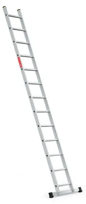 Produktbild von Baulich | Aluminiumleiter - Anlegeleiter - Aluleiter - 13 Sprossen - Max. Belastung 150 Kg - Arbeitshöhe 449 Cm - Mit Haken