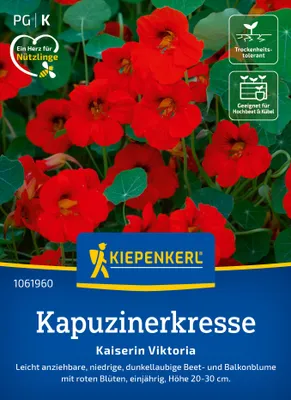 Produktbild von Kiepenkerl Kapuzinerkressesamen Kaiserin Viktoria Tropaeolum minus 20 Pflanzen