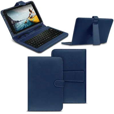 Produktbild von Tastatur Schutzhülle für Medion Lifetab P10752 Tasche Keyboard USB QWERTZ CaseFarben:Blau