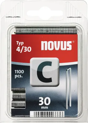 Produktbild von Schmalrückenklammer C Typ 4 B.6mm Schenkel-L.30mm Draht-B.1,1mm 1100 St./Krt.