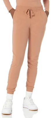 Zdjęcie produktu dla Damskie spodnie dresowe z polaru marki Essentials (dostępne w rozmiarach plus size), jasnobrązowe, rozmiar XX-