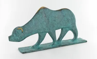 Produktbild von Bronzeskulptur Bär 15 x 29 cm, patiniert