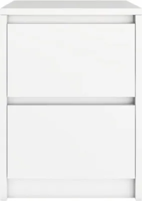Produktbild von Nachttisch Loft 42x52x43 cm 2 Schubladen Nachtkommode Modern Weiß