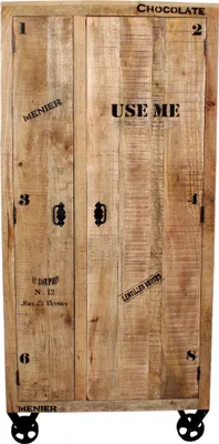Produktbild von SIT Möbel Garderoben-Schrank | lackiertes Mango-Holz | natur-antik | mit Kleiderstange | B 90 x T 45 x H 190 cm | 01964-04 | Serie RUSTIC