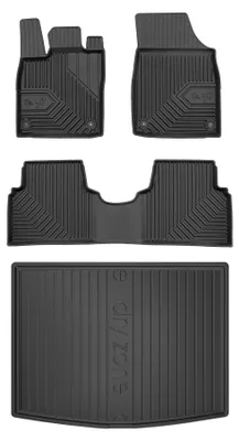 Productafbeelding van Rubberen automatten + kofferbakmat voor Volkswagen ID.3 vanaf 2019 (hatchback) – 4-delig, zwart, op maat – Wielganizator