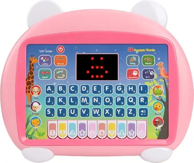 Produktbild von Lerntablet  Interaktives Tablet mit Tastatur und Klaviertasten Verschiedene Spiele und Lernfunktionen Fuer von 3-7 Jahren,Rosa