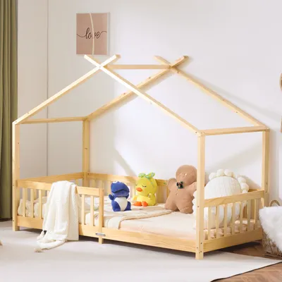 Obrázek produktu pro Dětská postel FCH, dětská postel, 200*90 cm, ochrana proti pádu, roštová podlaha, ochrana proti pádu, roštová podlaha, příroda