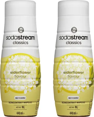 Zdjęcie produktu dla SodaStream Syrop Elderflower Zero 2x440ml bezcukrowy syrop do napojów