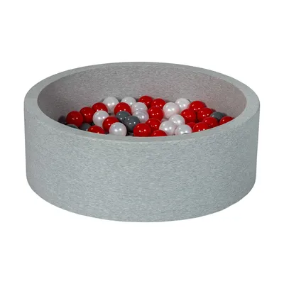 Produktbild von Bällebad Spielplatz + 200 Perlenbälle, rot, grau