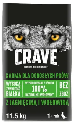 Produktbild von Crave Hund Beutel Adult mit Lamm und Rind, Adult, Rind, Hammelfleisch, 11,5 kg