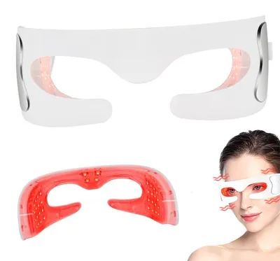 Produktbild von Augenmassagegerät Augenmassage Brille mit Wärme Licht Vibration 3 Modi LED Augenpflege wiederaufladbar tragbar für Zuhause Büro Reisen