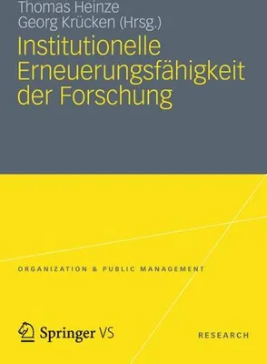 Obrázek produktu pro Institutionelle Erneuerungsfähigkeit der Forschung