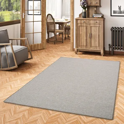 Produktbild von Feinschlingen Velour Teppich Strong Taupe, Größe:80x320 cm