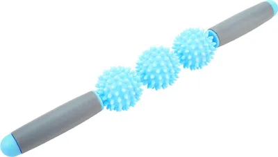 Produktbild von Yoga Stick Muskelrollen Cellulite Stachelkugel für Rückenarme Schulterbein (blau)