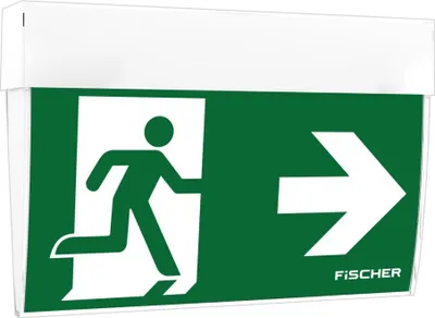 Produktbild von fischer LED-Rettungszeichenleuchte EB 3/8h 27m F1-U383AT2.V5 (F1-U383AT2.V5)