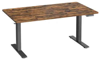 Immagine prodotto di Scrivania regolabile in altezza elettricamente, con porta USB-C, colore marrone, dimensioni 140x80x72-120 cm