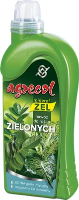 A bottle of liquid fertilizer for green plants.