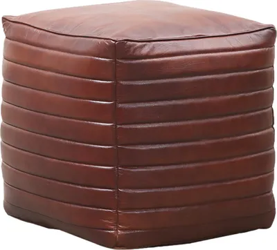 Image de Coussin de siège vintage Pouf Tabouret Siège Pouf Cuir