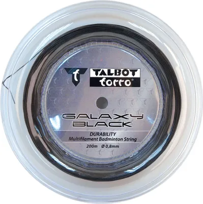 Produktbild von Badminton Saite GALAXY black, 0,80mm, 200m Rolle