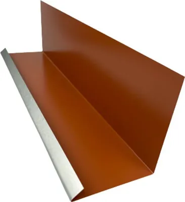 Produktbild von Wandanschlussblech 2 m lang Alu Rot RAL 8004 Zuschnitt 31,5 cm - Siehe Skizze